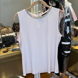 Karl lagerfeld Embellished Sleeveless Top - NWOT Light Pink